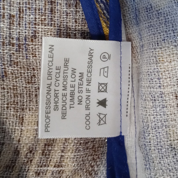 💛Tory Burch💛 - Blue/Brown/Yellow Jemima Ikat Linen Blend Skirt - Picture 8 of 10